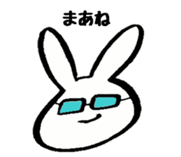 Rabbit face funny sticker #6370451