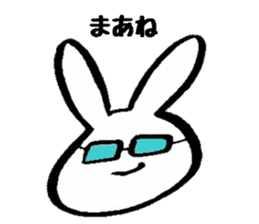 Rabbit face funny sticker #6370451