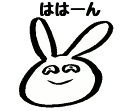 Rabbit face funny sticker #6370453