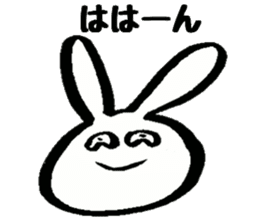 Rabbit face funny sticker #6370453