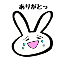 Rabbit face funny sticker #6370454