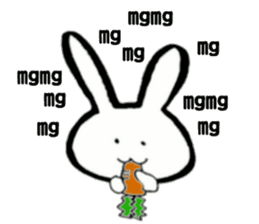 Rabbit face funny sticker #6370455