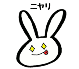 Rabbit face funny sticker #6370456