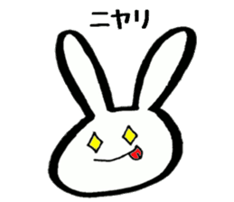 Rabbit face funny sticker #6370456