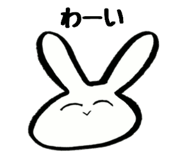 Rabbit face funny sticker #6370457