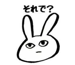 Rabbit face funny sticker #6370458