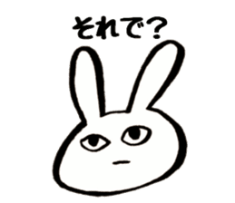 Rabbit face funny sticker #6370458