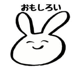 Rabbit face funny sticker #6370460