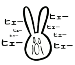 Rabbit face funny sticker #6370462