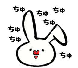 Rabbit face funny sticker #6370464