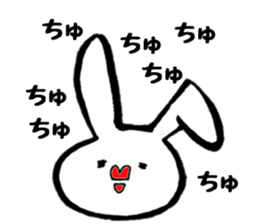 Rabbit face funny sticker #6370464