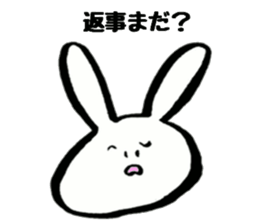 Rabbit face funny sticker #6370465