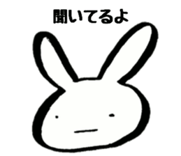 Rabbit face funny sticker #6370468