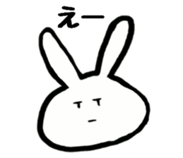 Rabbit face funny sticker #6370469