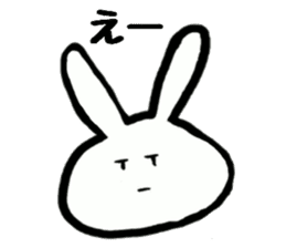 Rabbit face funny sticker #6370469