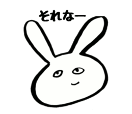 Rabbit face funny sticker #6370470