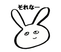 Rabbit face funny sticker #6370470