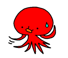 Cute octopus us sticker #6370712