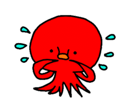 Cute octopus us sticker #6370717