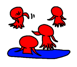 Cute octopus us sticker #6370731