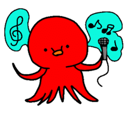 Cute octopus us sticker #6370735