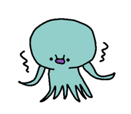 Cute octopus us sticker #6370737