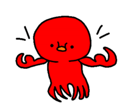 Cute octopus us sticker #6370744