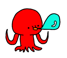 Cute octopus us sticker #6370746