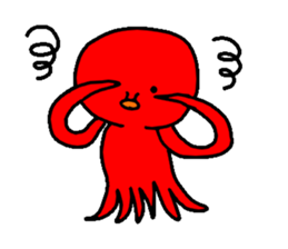 Cute octopus us sticker #6370749
