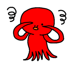 Cute octopus us sticker #6370749