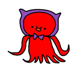Cute octopus us sticker #6370753