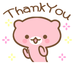 Happy pink bear sticker #6371654