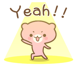 Happy pink bear sticker #6371656
