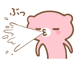 Happy pink bear sticker #6371668
