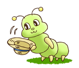 Kitchen garden of Mr. green caterpillar sticker #6371788