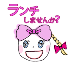 Japanese kawaii lady sticker #6373632