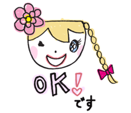 Japanese kawaii lady sticker #6373634
