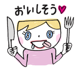 Japanese kawaii lady sticker #6373643