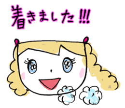 Japanese kawaii lady sticker #6373646