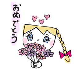 Japanese kawaii lady sticker #6373647