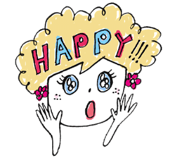 Japanese kawaii lady sticker #6373649