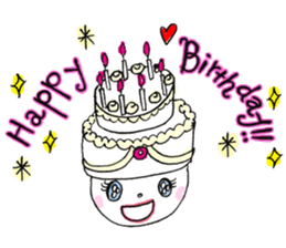 Japanese kawaii lady sticker #6373650