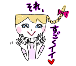 Japanese kawaii lady sticker #6373651