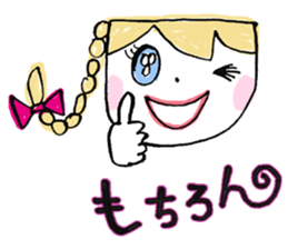 Japanese kawaii lady sticker #6373652