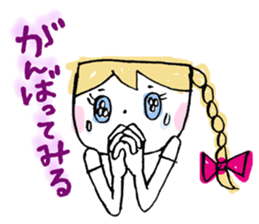 Japanese kawaii lady sticker #6373663