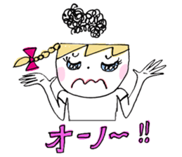 Japanese kawaii lady sticker #6373666