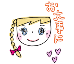Japanese kawaii lady sticker #6373671