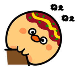 octopus ball sparrow 2 sticker #6374716