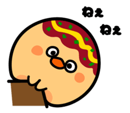 octopus ball sparrow 2 sticker #6374716