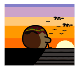 octopus ball sparrow 2 sticker #6374750